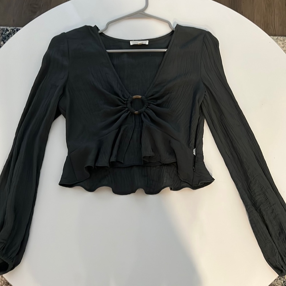 Deep green long sleeve blouse from PacSun size S